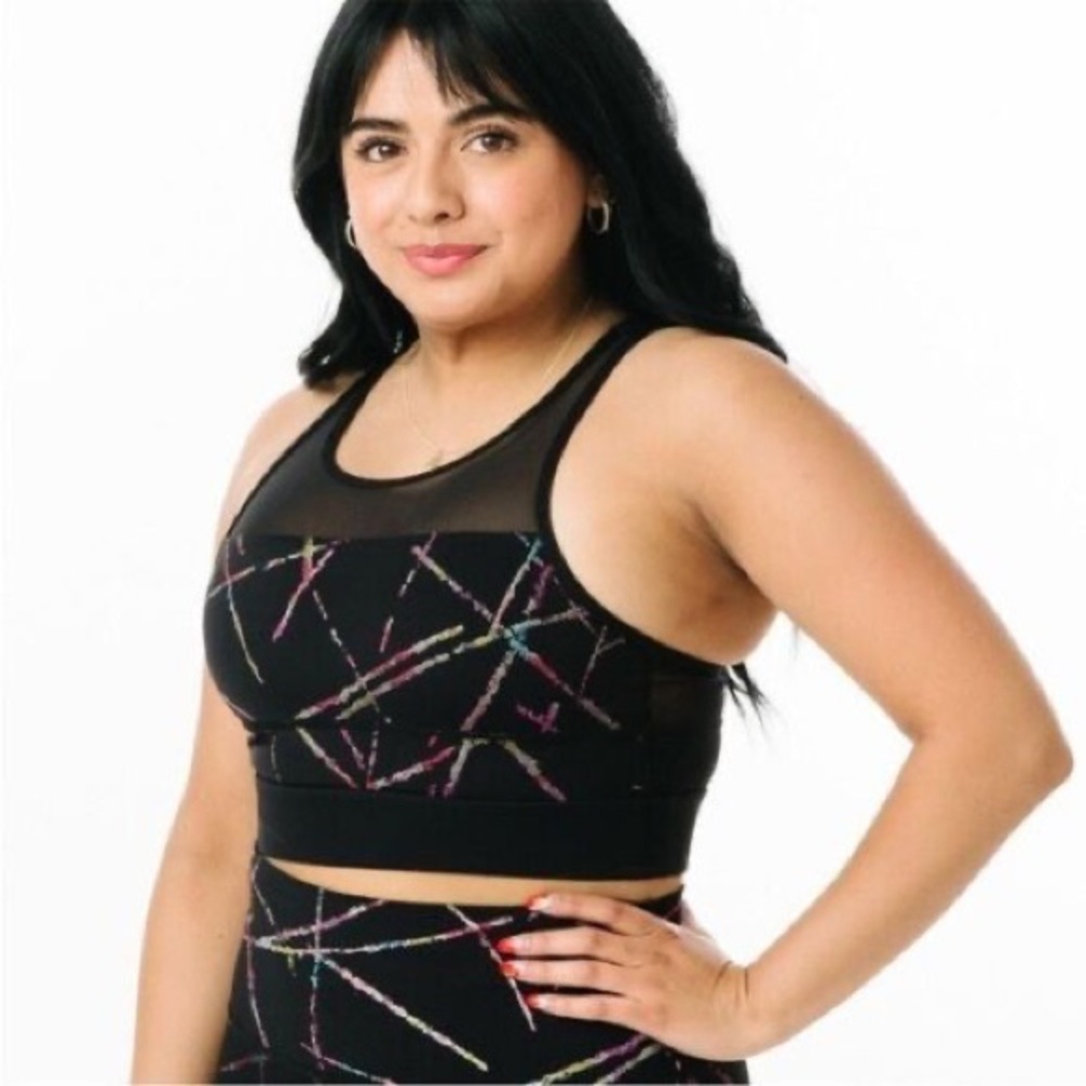 NWOT ZYIA All Star Bra, Abstract, Sz Large